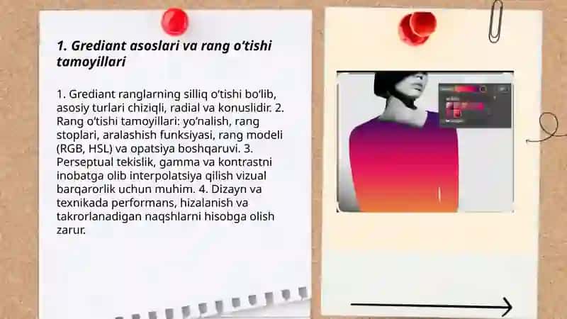 Grediant bilan ishlash. Uzorlar yaratish 3