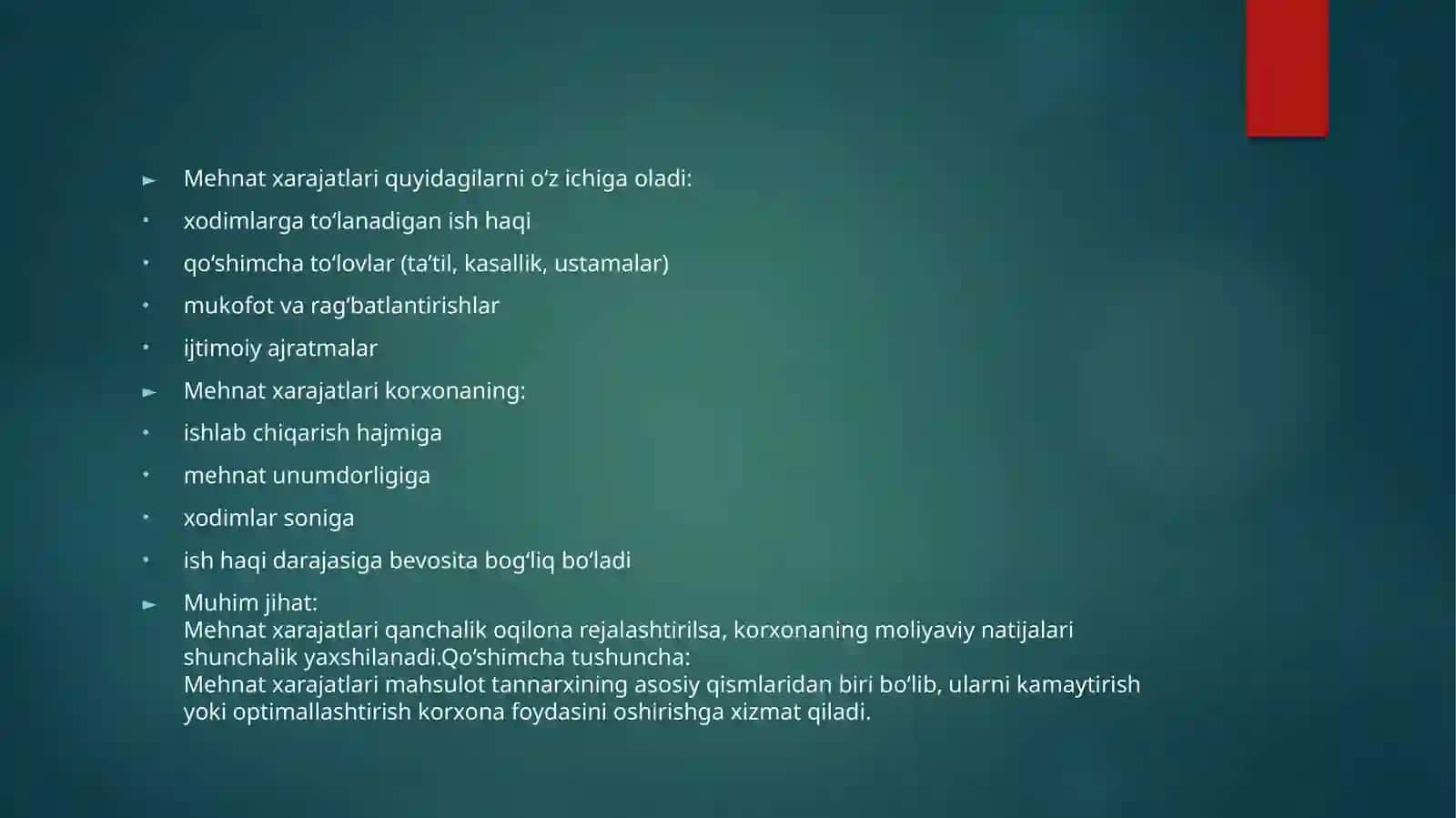 Mehnat xarajatlari tarkibi 3