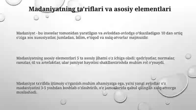 Dunyo xalqlari madaniyatidagi umumiylik va farqlar 3