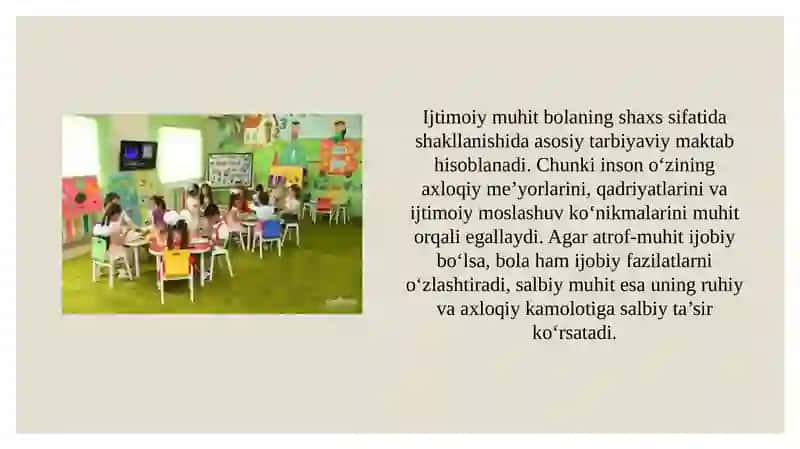 Ijtimoiy muhit bola tarbiyalashning omili sifatida 3