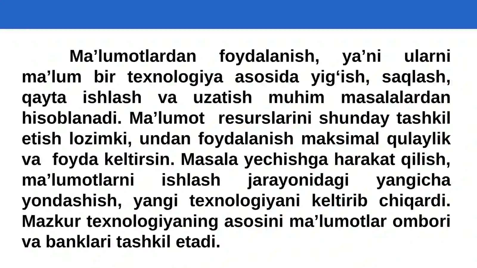 Ma’lumotlar ombori 3