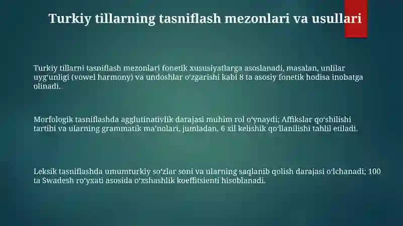 Turkiy tillar tasnifi 3