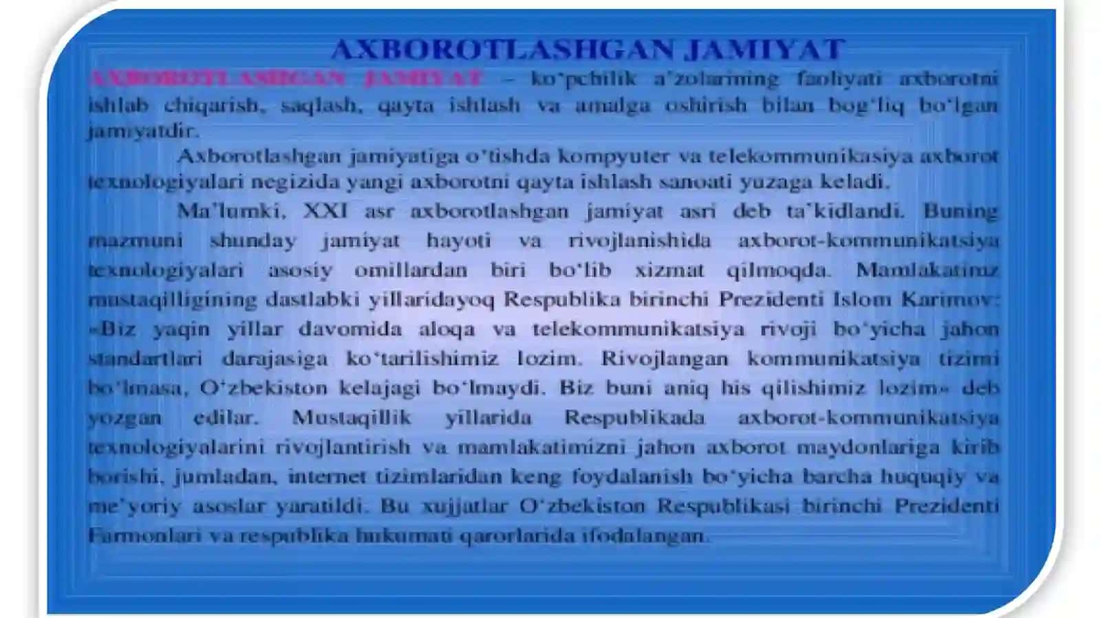 Axborotlashgan jamiyat davrida media madaniyat 3