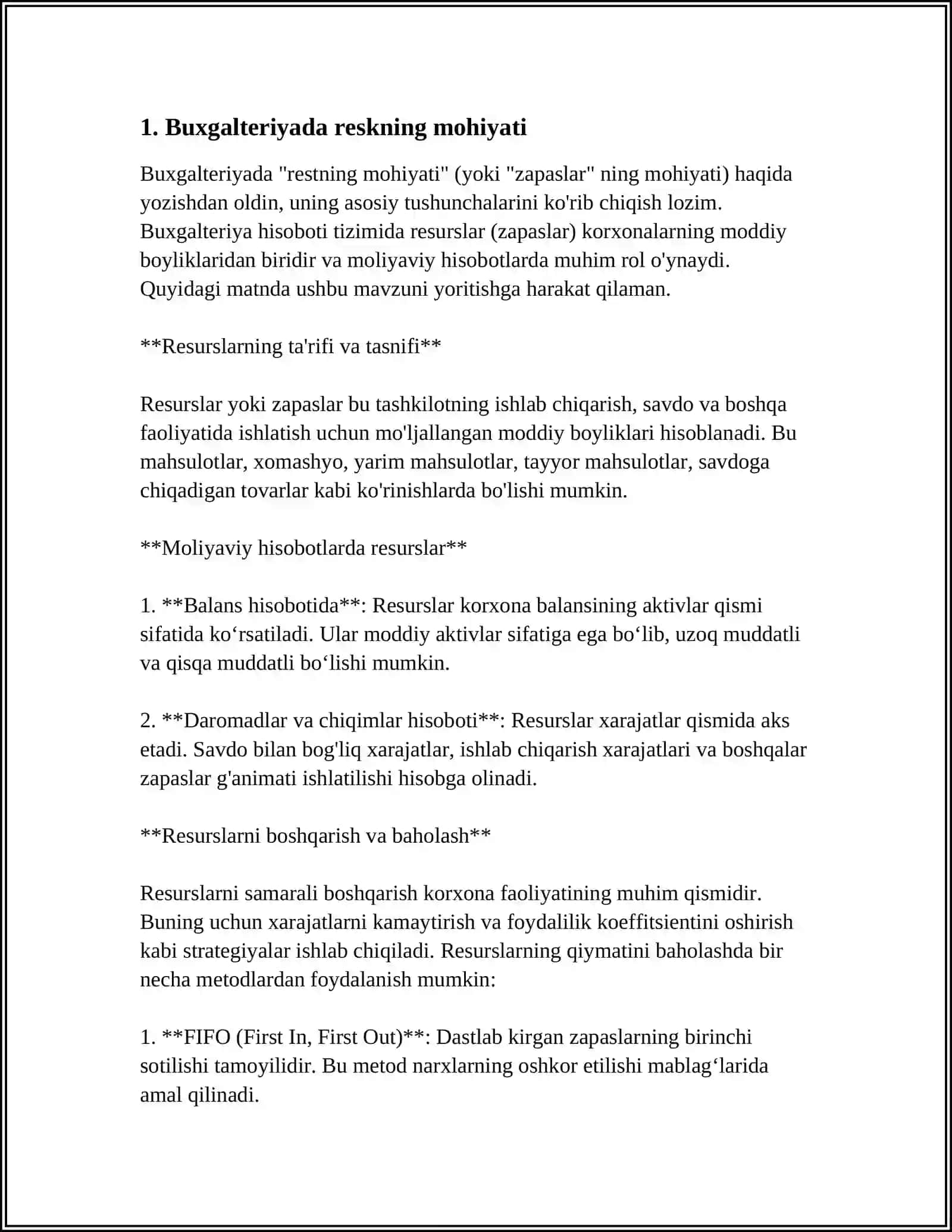 Buxgalteriyada Reskni Hisoblash 3