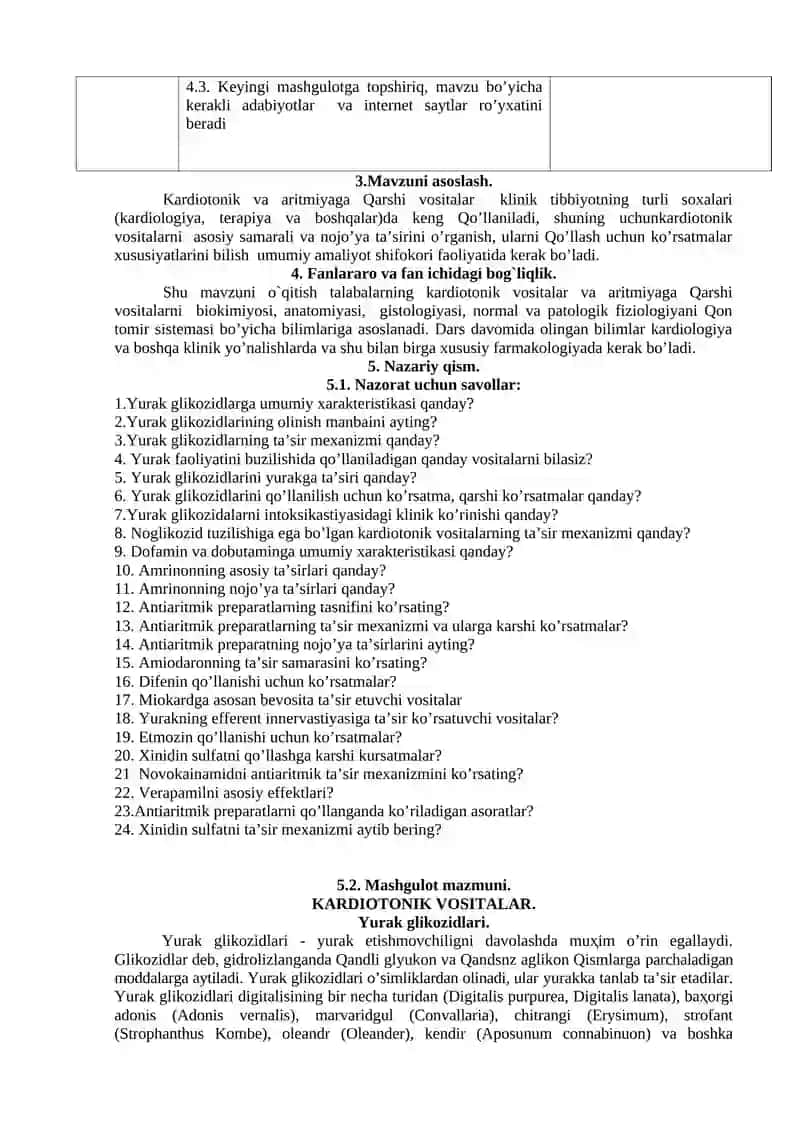 KARDIOTONIK VA ANTIARITMIK DORI VOSITALARI 3