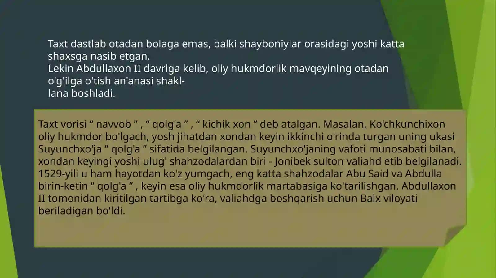 SHAYBONIYLAR DAVRIDA DAVLAT BOSHQARUVI 3