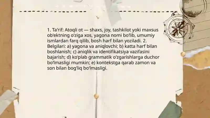 Atoqli va turdosh otlar 3