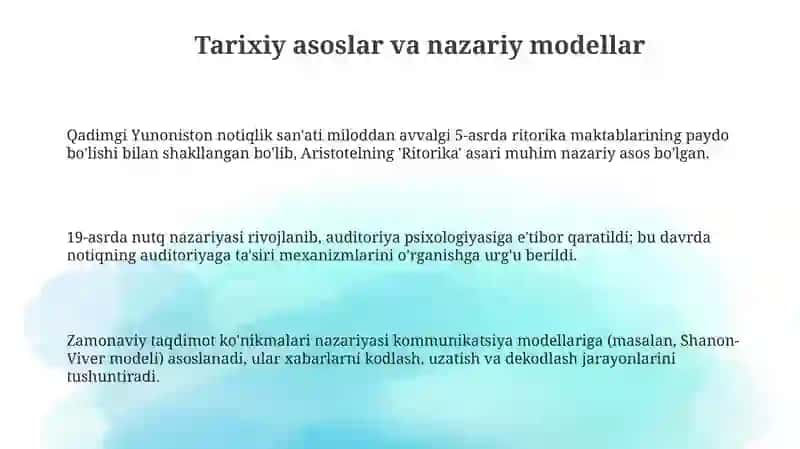 Tarixiy asoslar va nazariy modellar 3