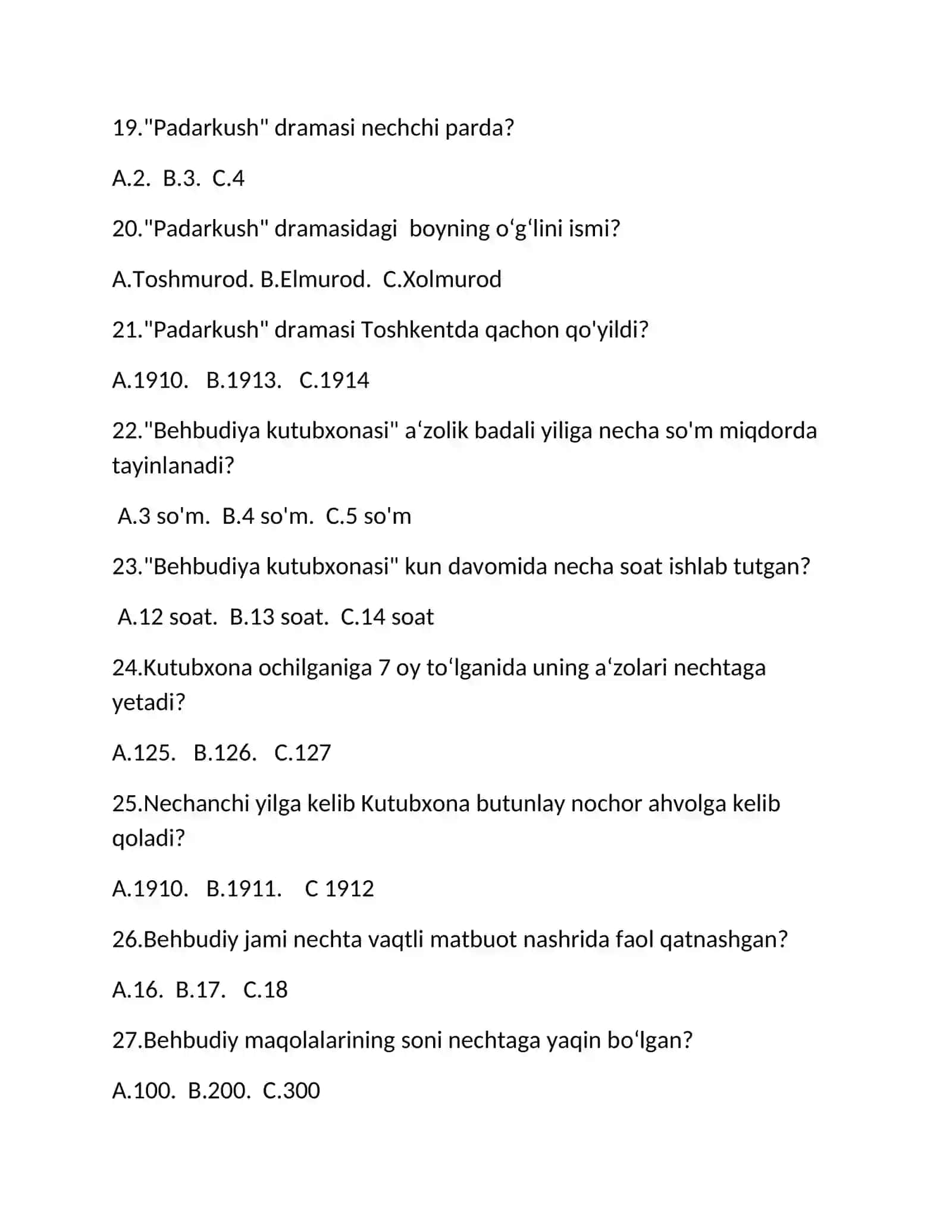 Testlar Behbudiy 3
