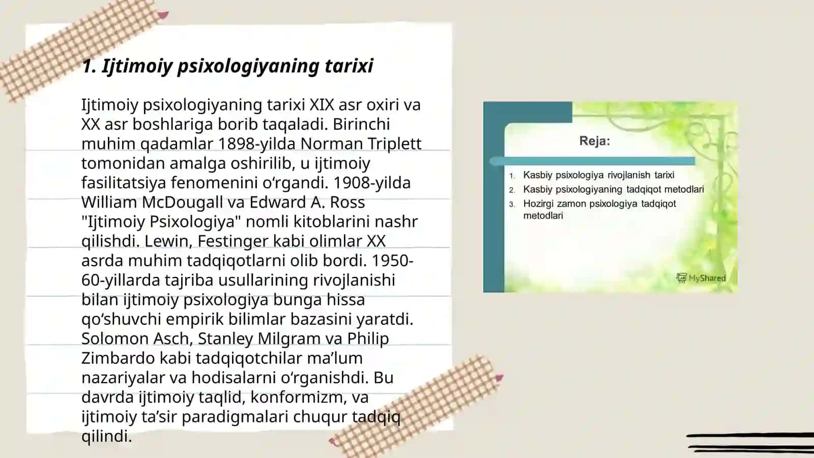 Ijtimoiy psixologiyaning tarixi 3