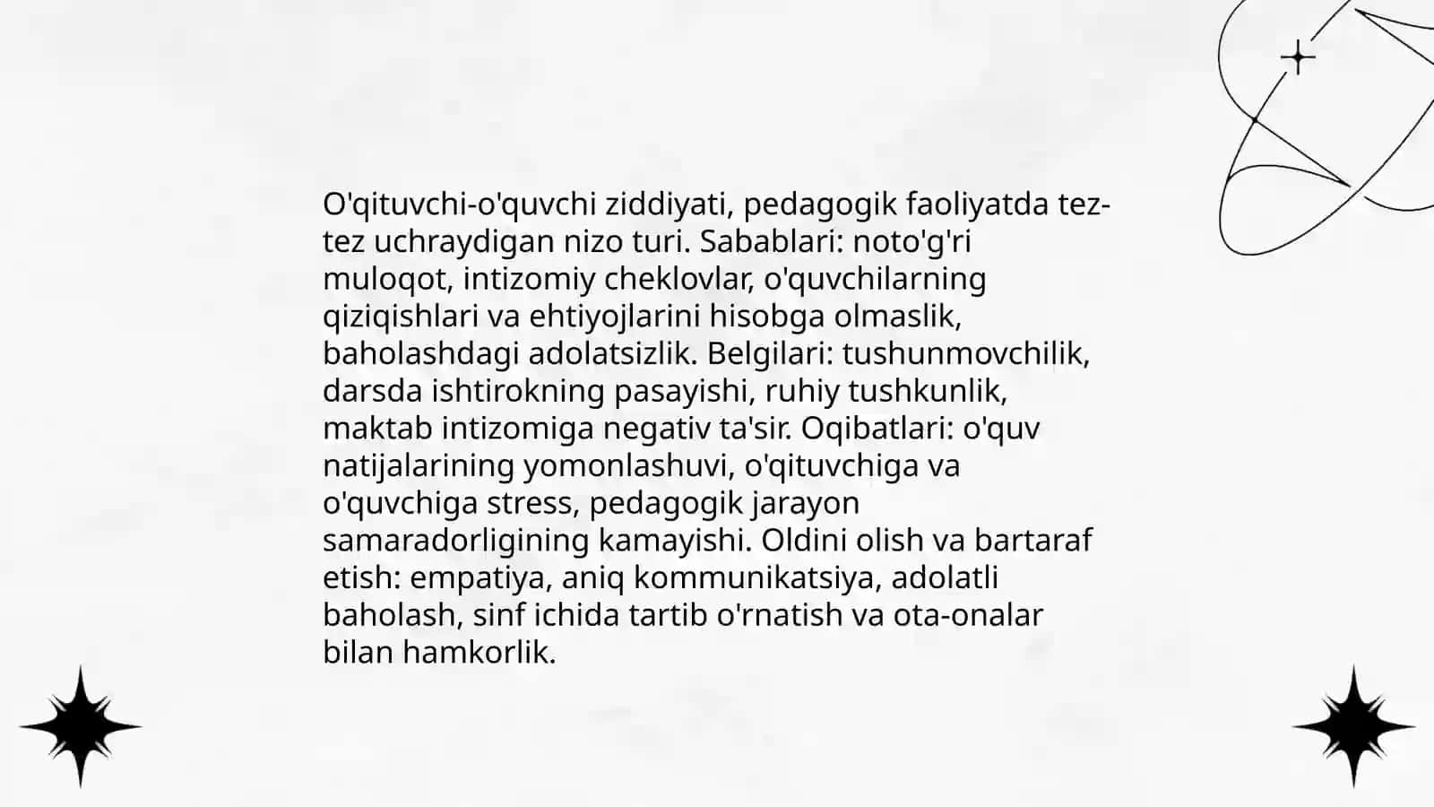 Pedagogik faoliyatda kuzatiladigan nizolar 3