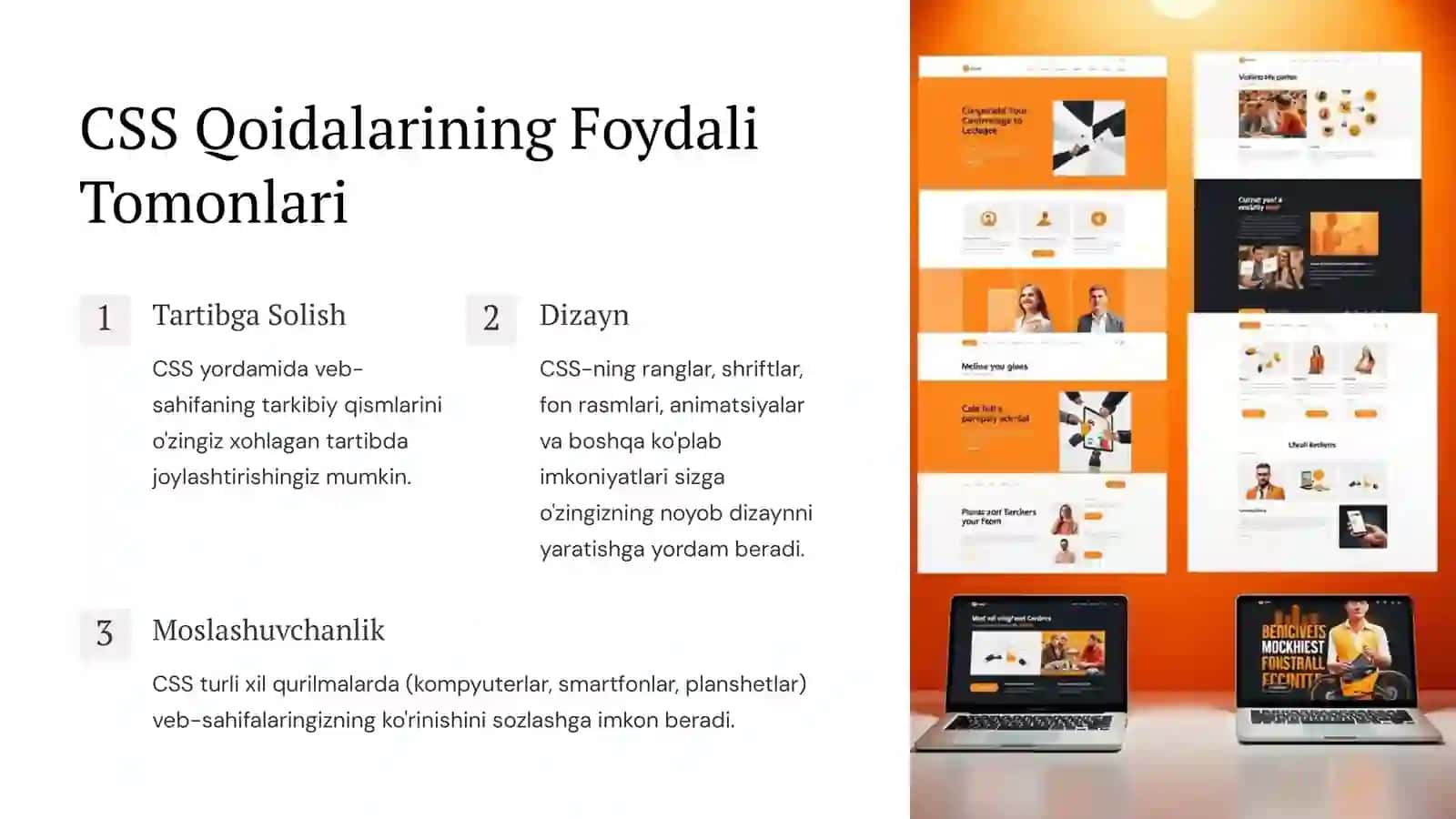 CSS Sinfaksi va Foydali Tomonlari 3