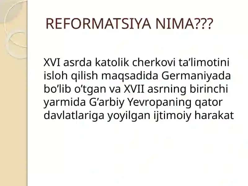 Yevropadareformatsiya.Germaniyadadehqonlarurushi 3