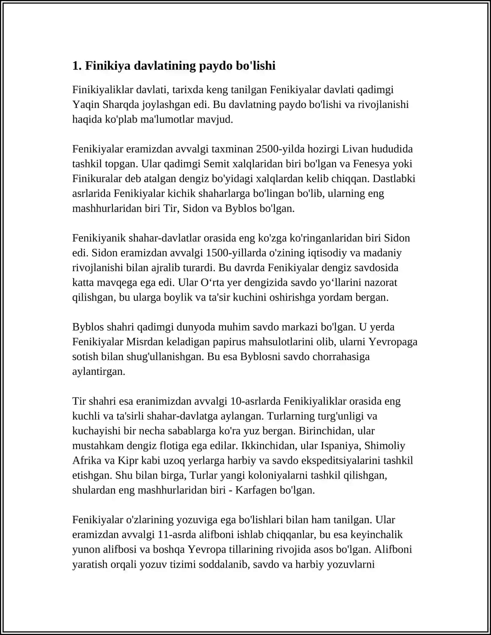FINIKIYA DAVLATI 3