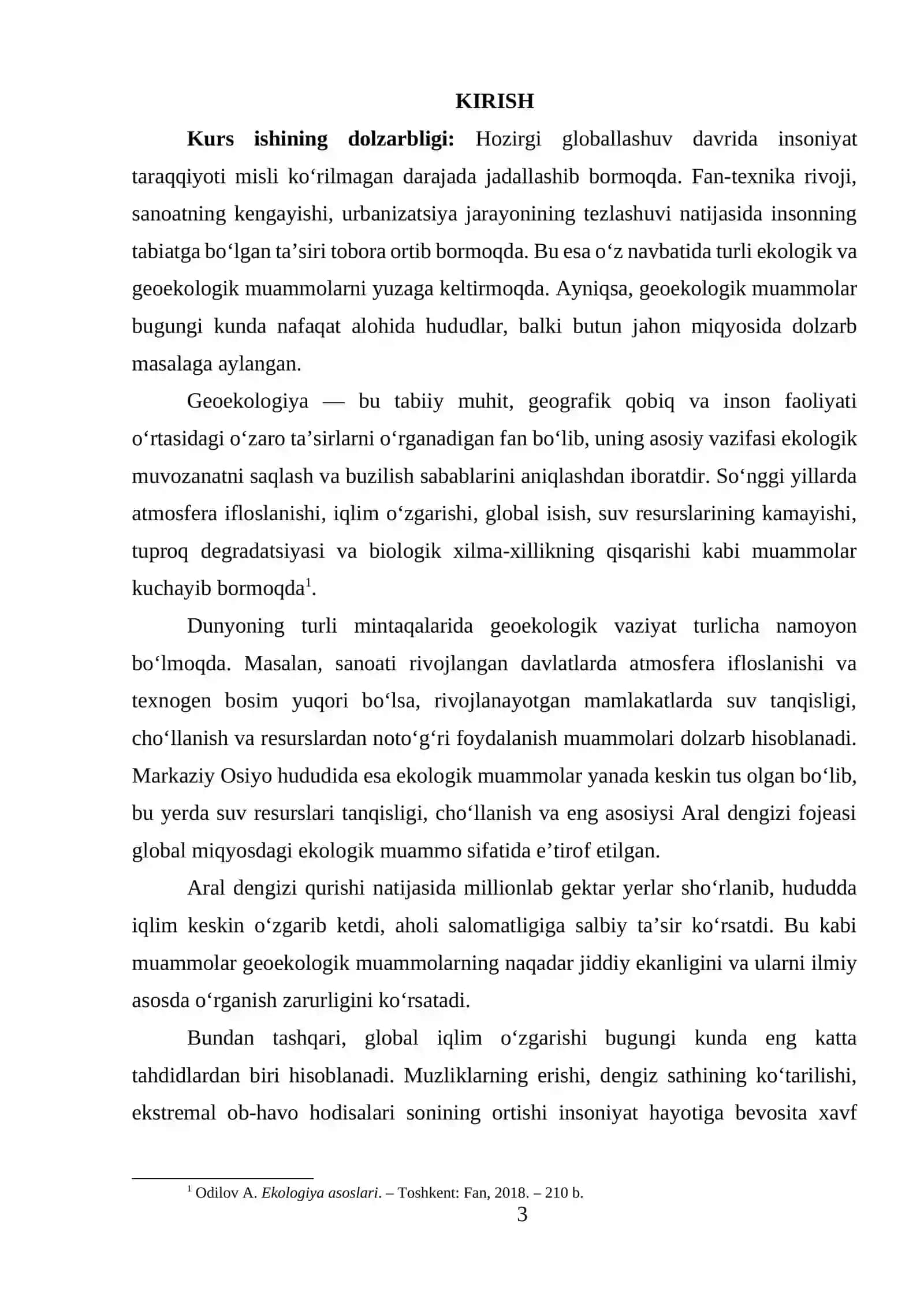 JAHON VA UNING MINTAQALARIDA GEOEKALAGIK MUAMMOLAR 3