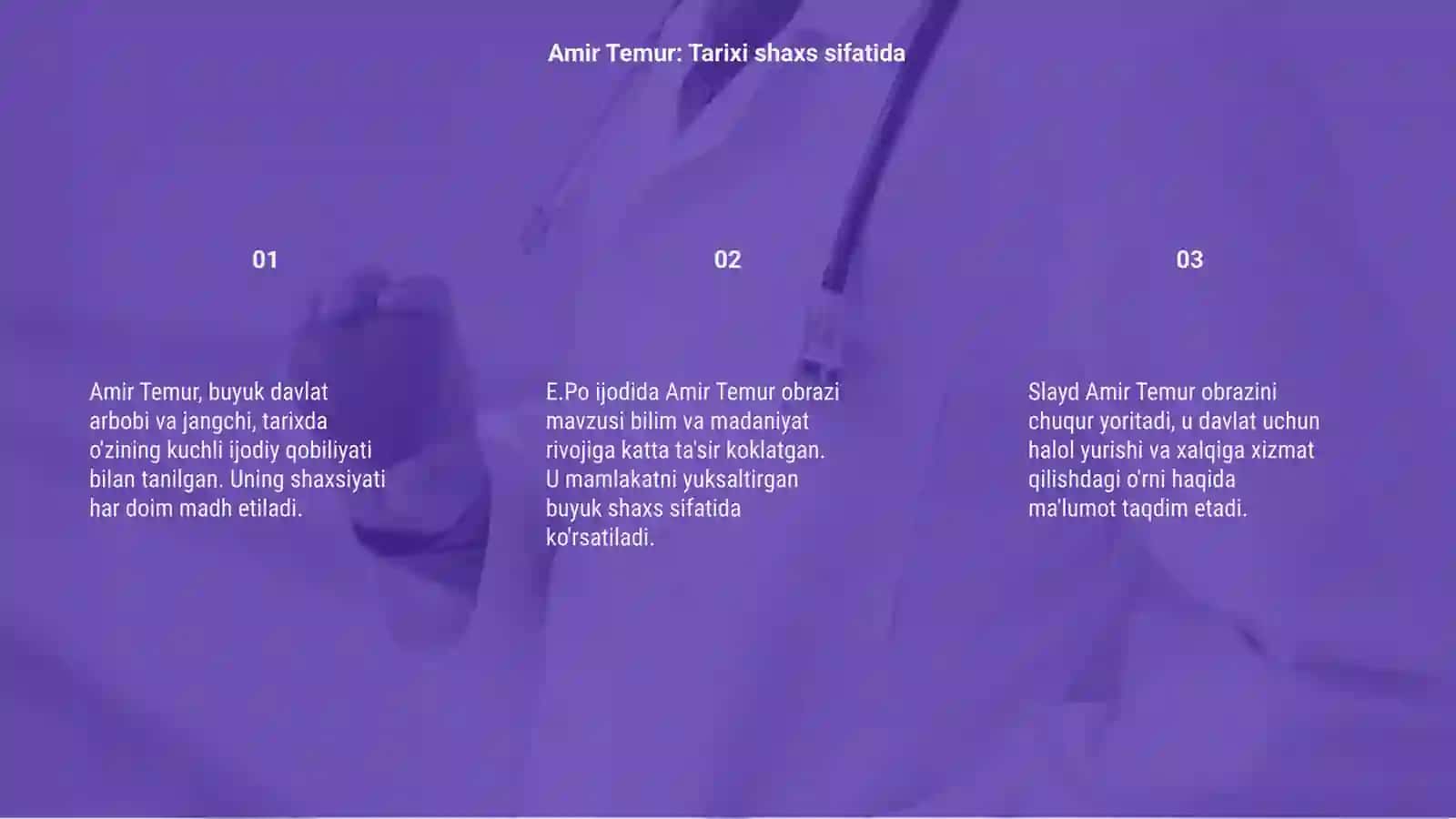 E.Po ijodida Amir Temur obrazi mavzusida 3