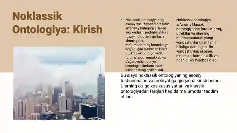 Noklassik Ontologiya: Kirish 3