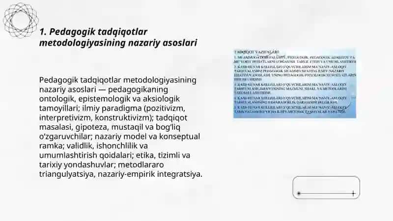 Pedagogik tadqiqotlar metodologiyasi va metodlari 3