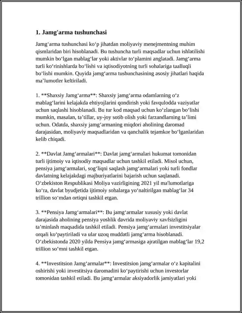 JAMG'ARMA VA UNING HAJMIGA TA'SIR ETUVCHI OMILLAR 3
