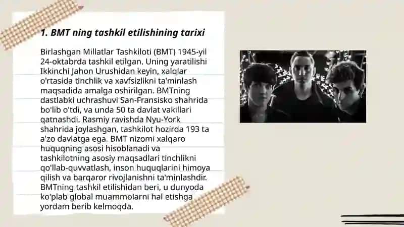 BMT ning tashkil etilishi va hozirgi holati 3