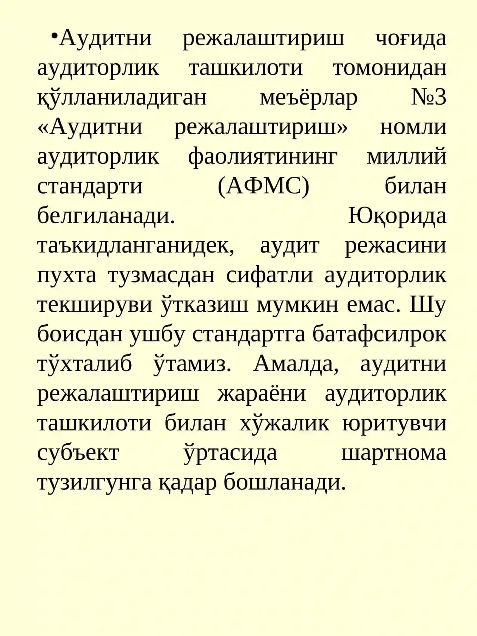 Аудиторлик Текширишни Режалаштириш 3