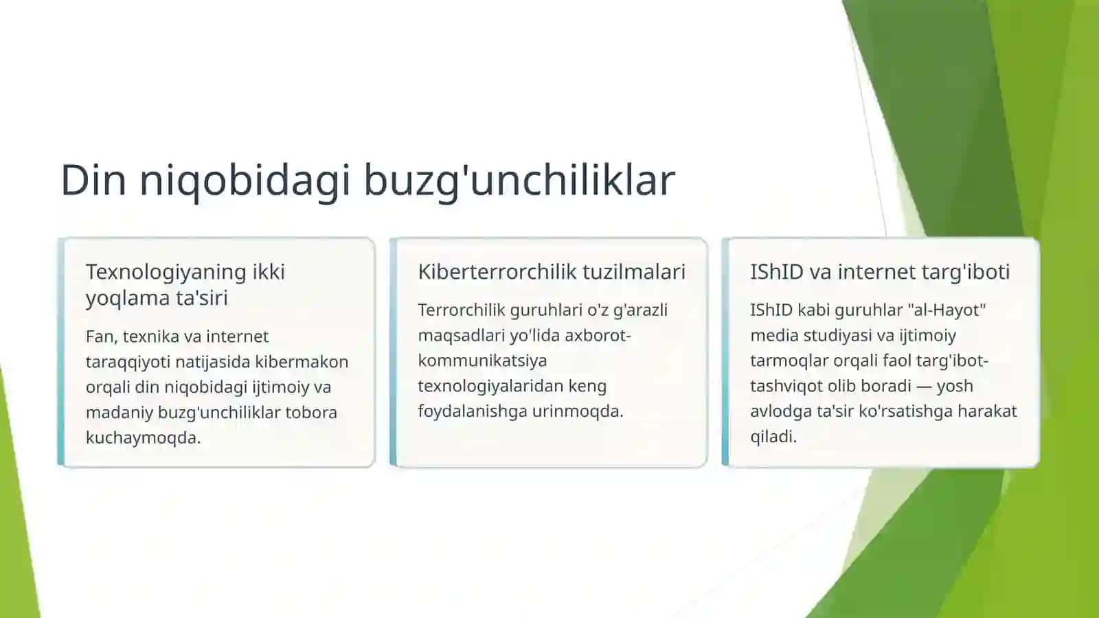 Kiber makonda din, missionerlik va prozelitizmning ijtimoiy-siyosiy xavfi 3