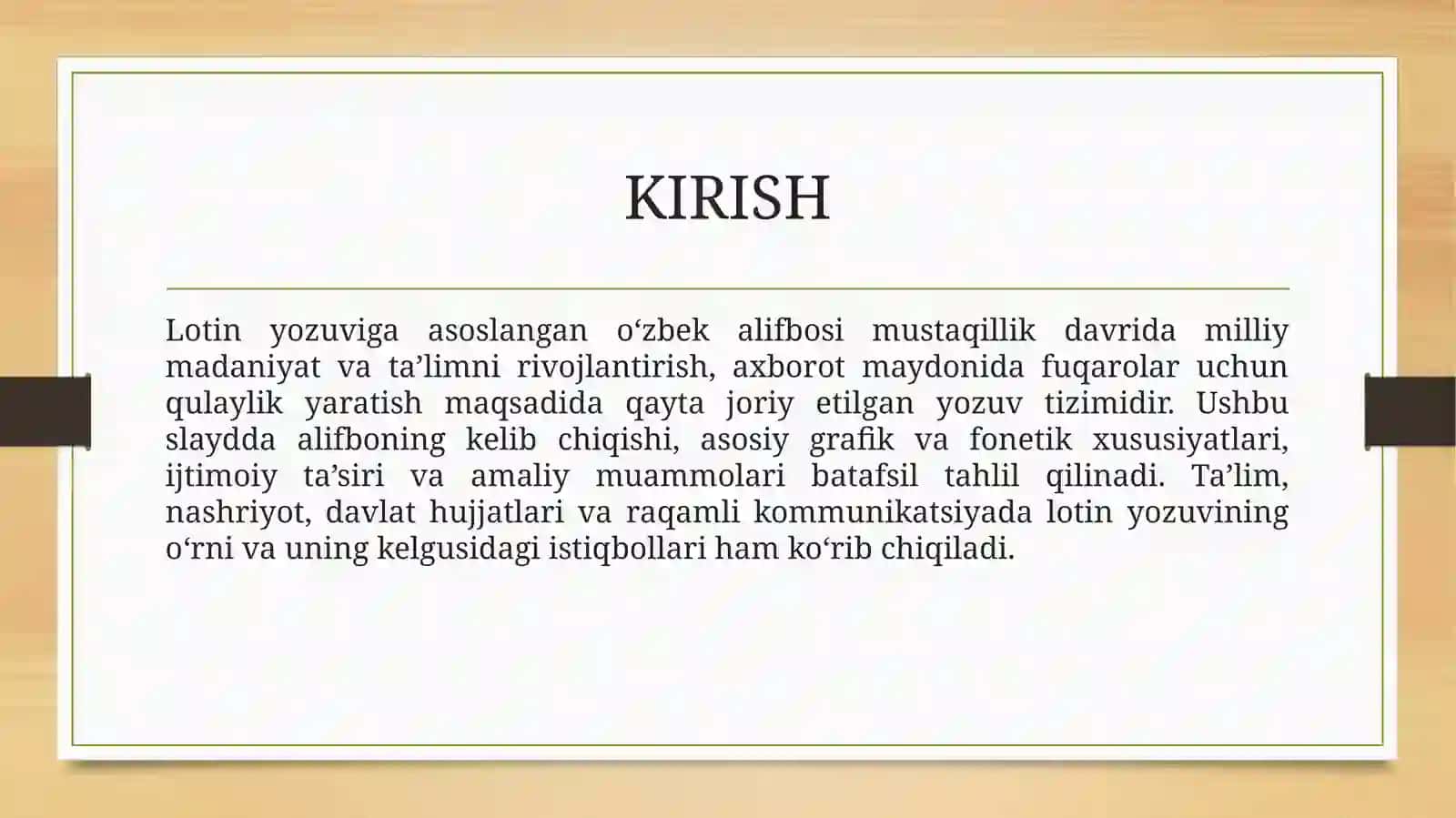 Lotin yozuviga asoslangan oʻzbek alifbosi 3