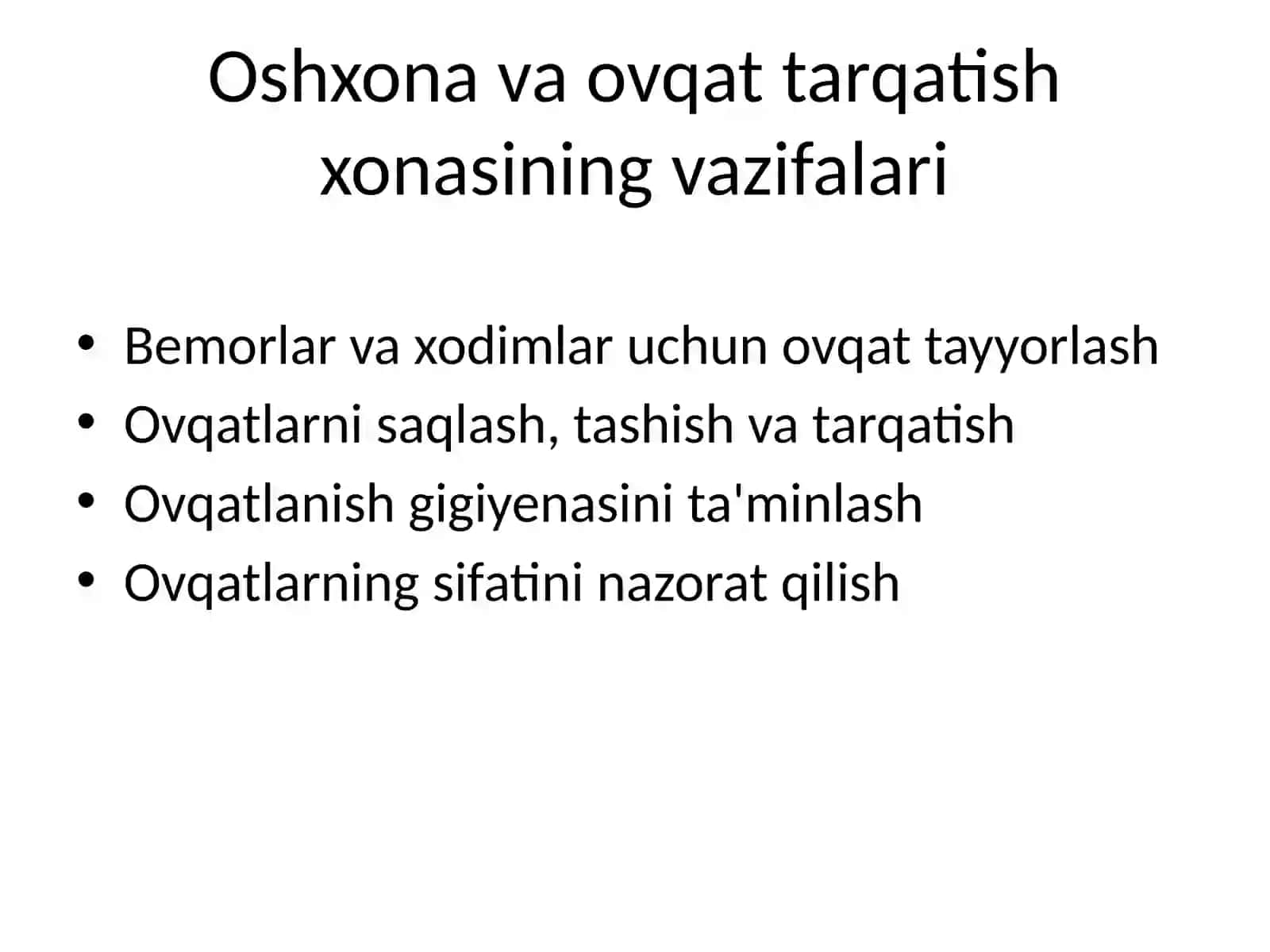 Oshxona va ovqat tarqatish xonasini jihozlanishi 3