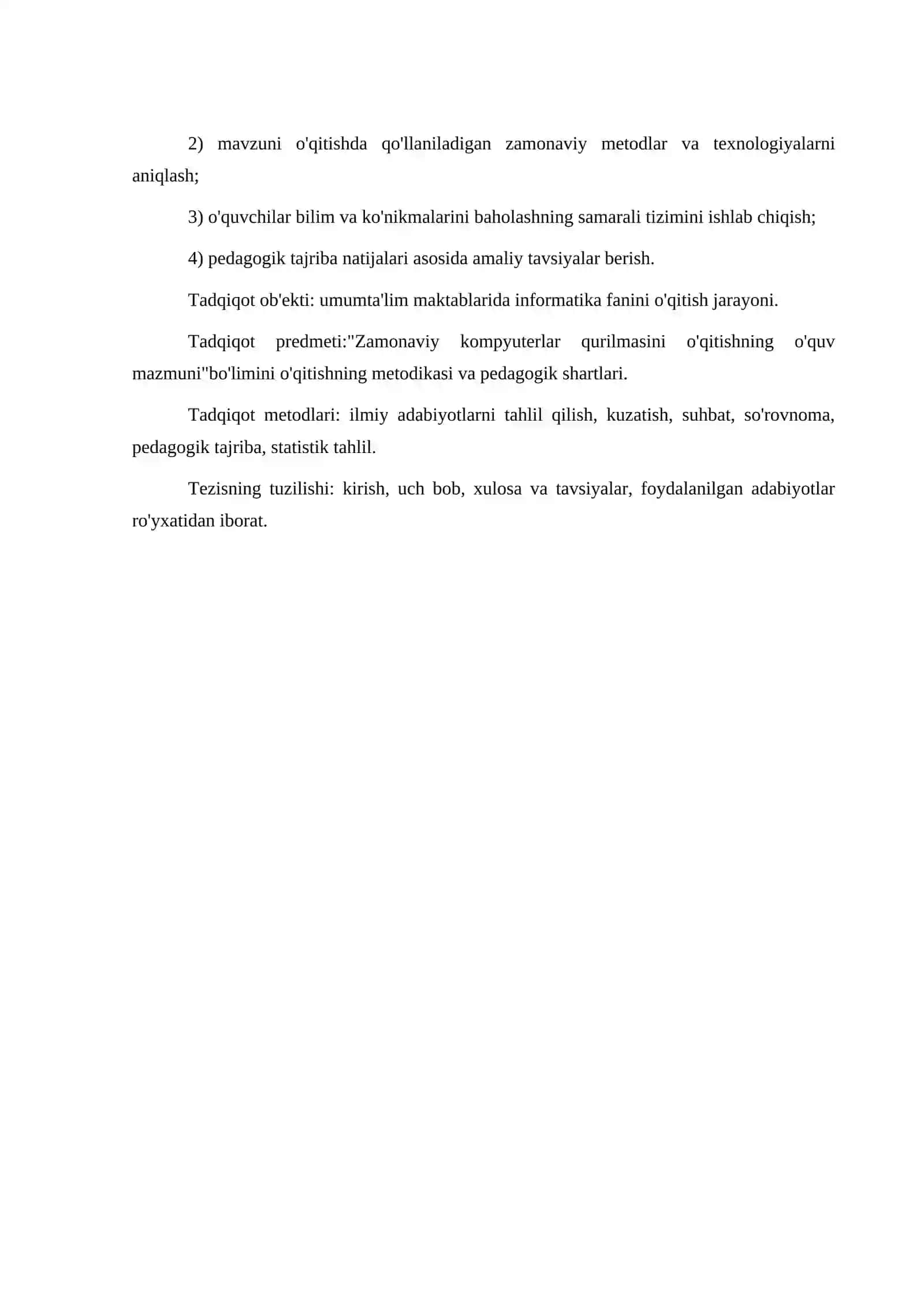 ZAMONAVIY KOMPYUTERLAR QURILMASINI O'QITISHNING O'QUV MAZMUNI 3