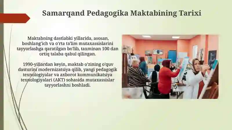 Samarqand Pedagogika Maktabi: Keсha, bugun va ertaga 3