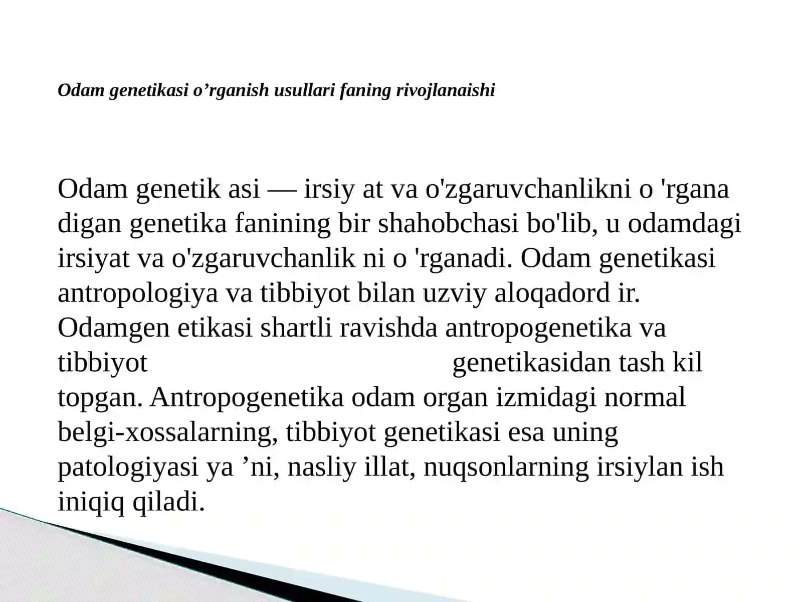 Tibbiygenetika 3
