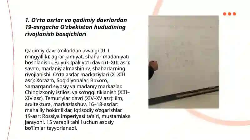 Oʻzbekiston respublikasi rivojlanish bosqichlari 3