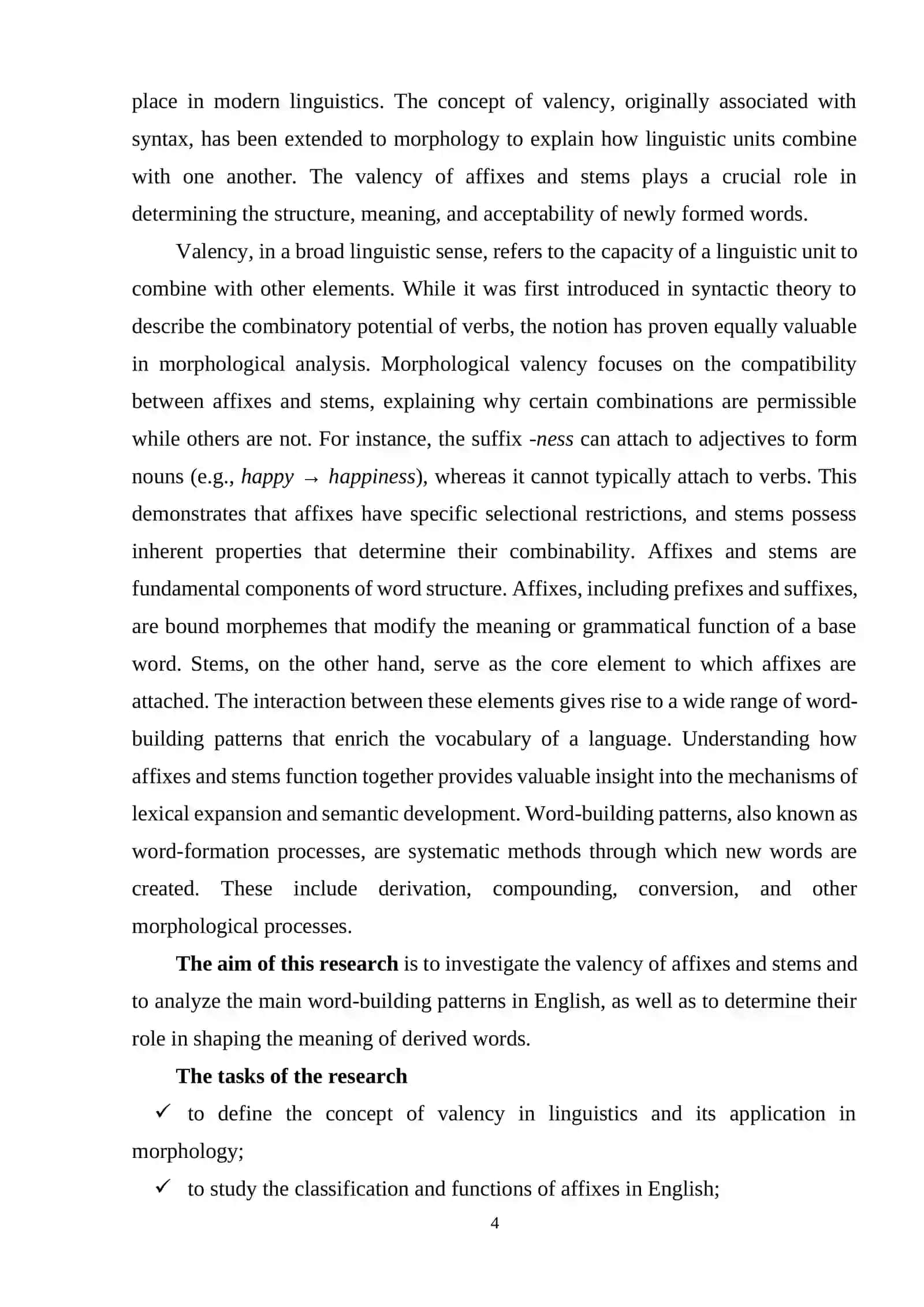 The Valency of Affixes and Stems Word-Building Patterns and Their Meaning 3