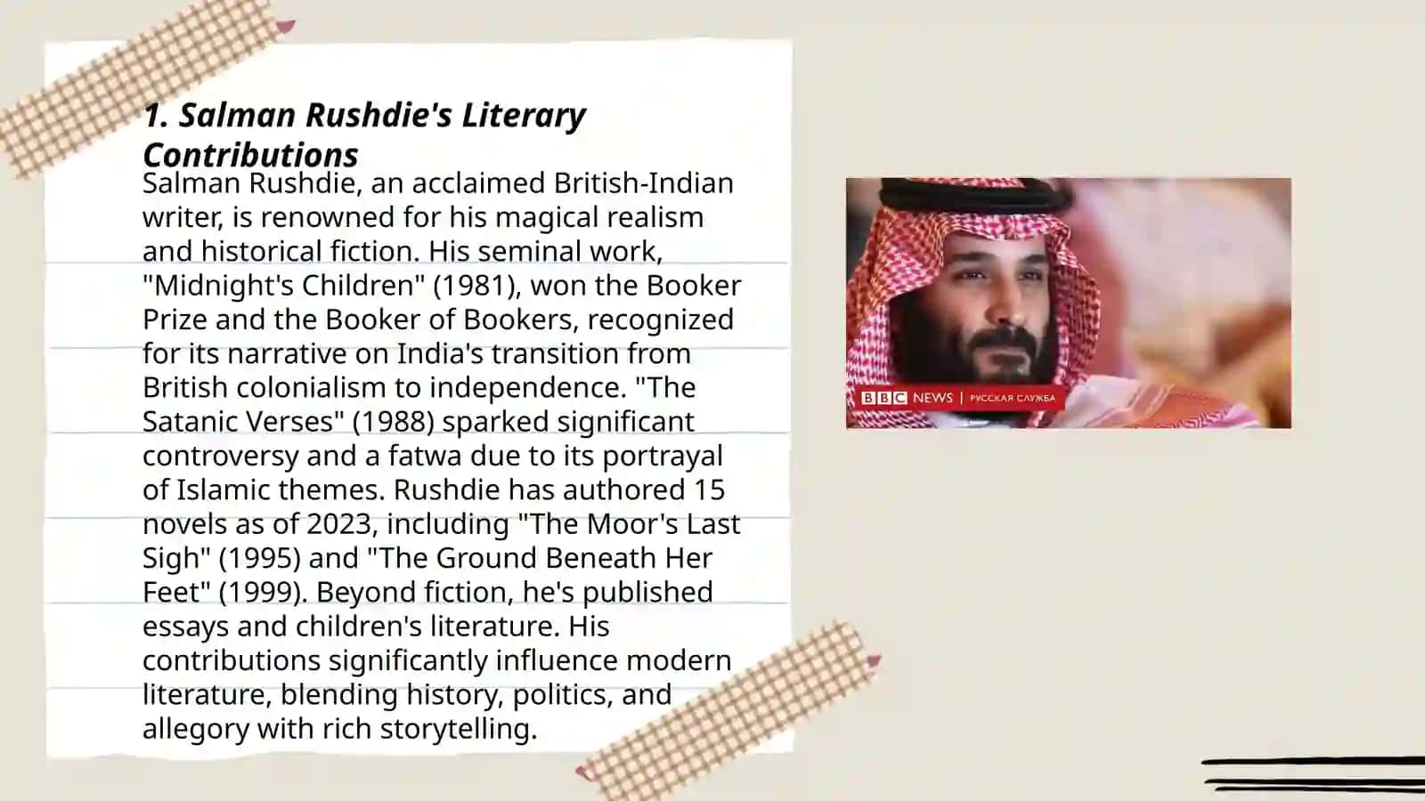 Salman Rushdie's Literary Contributions 3