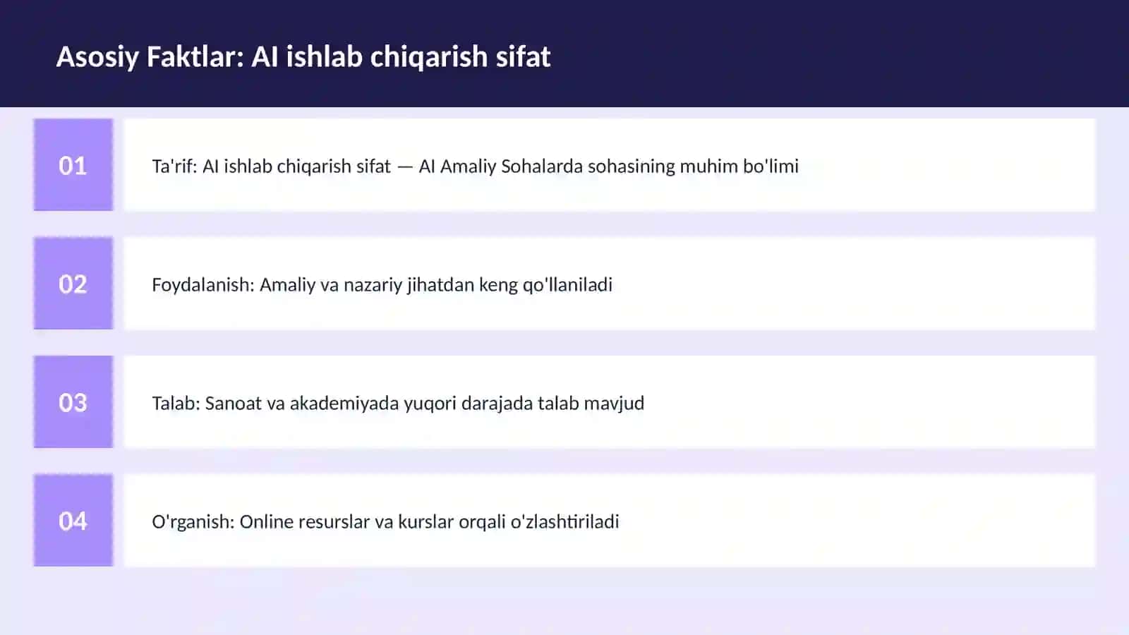 AI ishlab chiqarish sifat 3