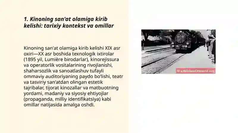 Kinoning san'at olamiga kirib kelishi 3