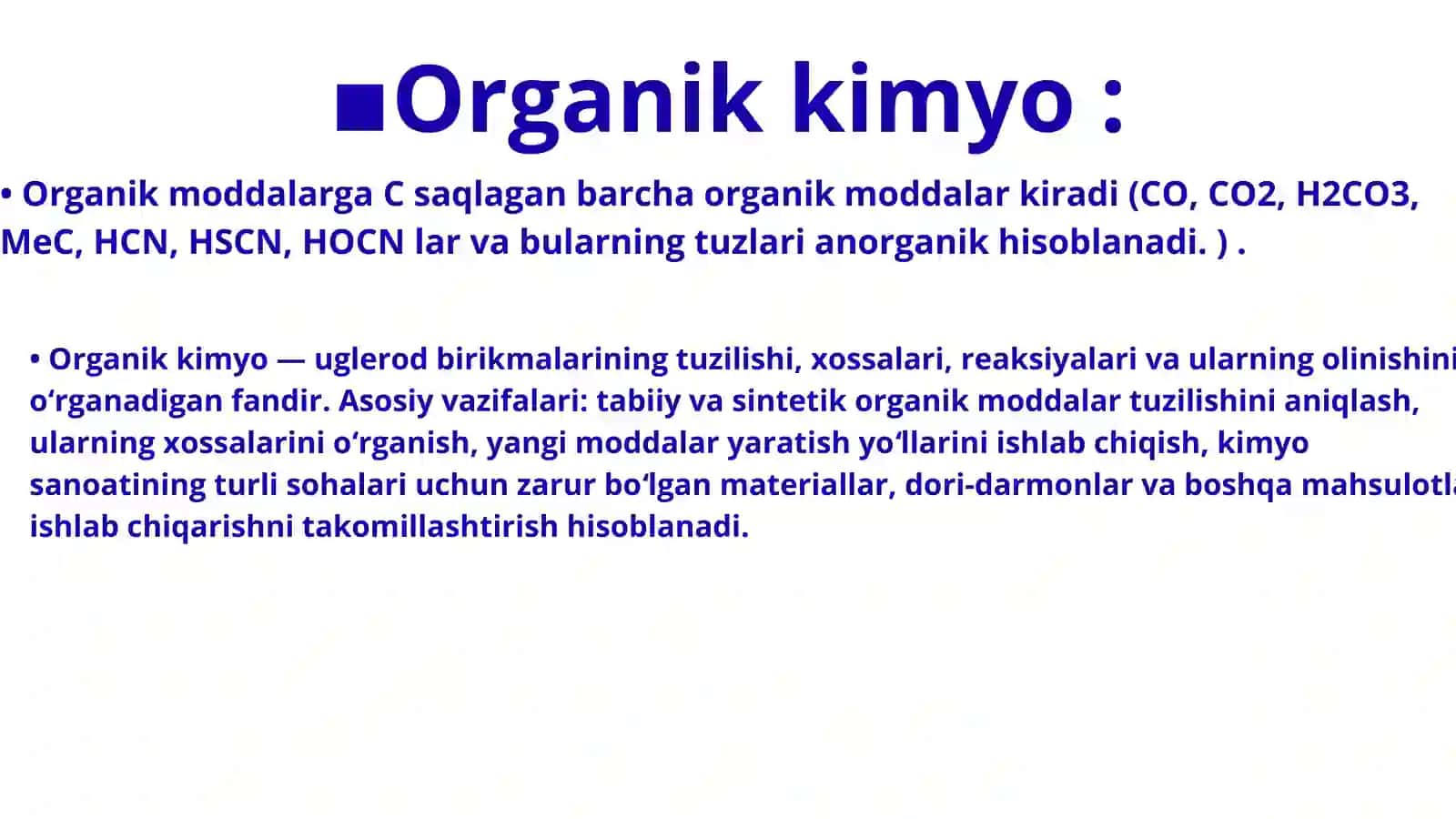 Organik kimyo asoslari 3
