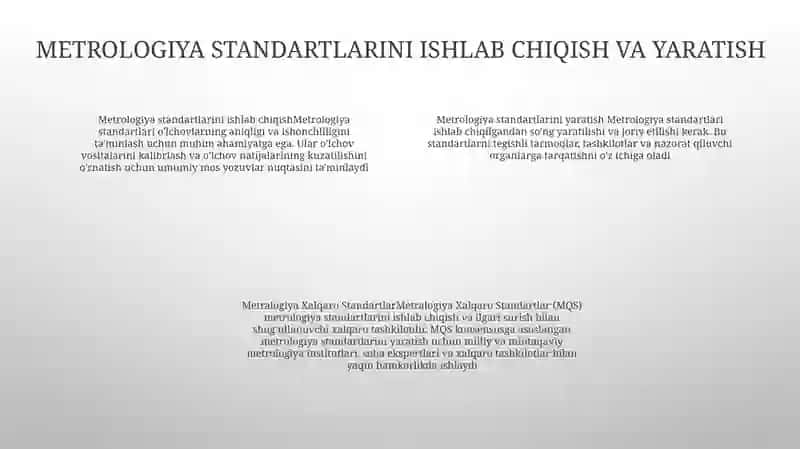 Metralogiya Xalqaro Standartlar 3
