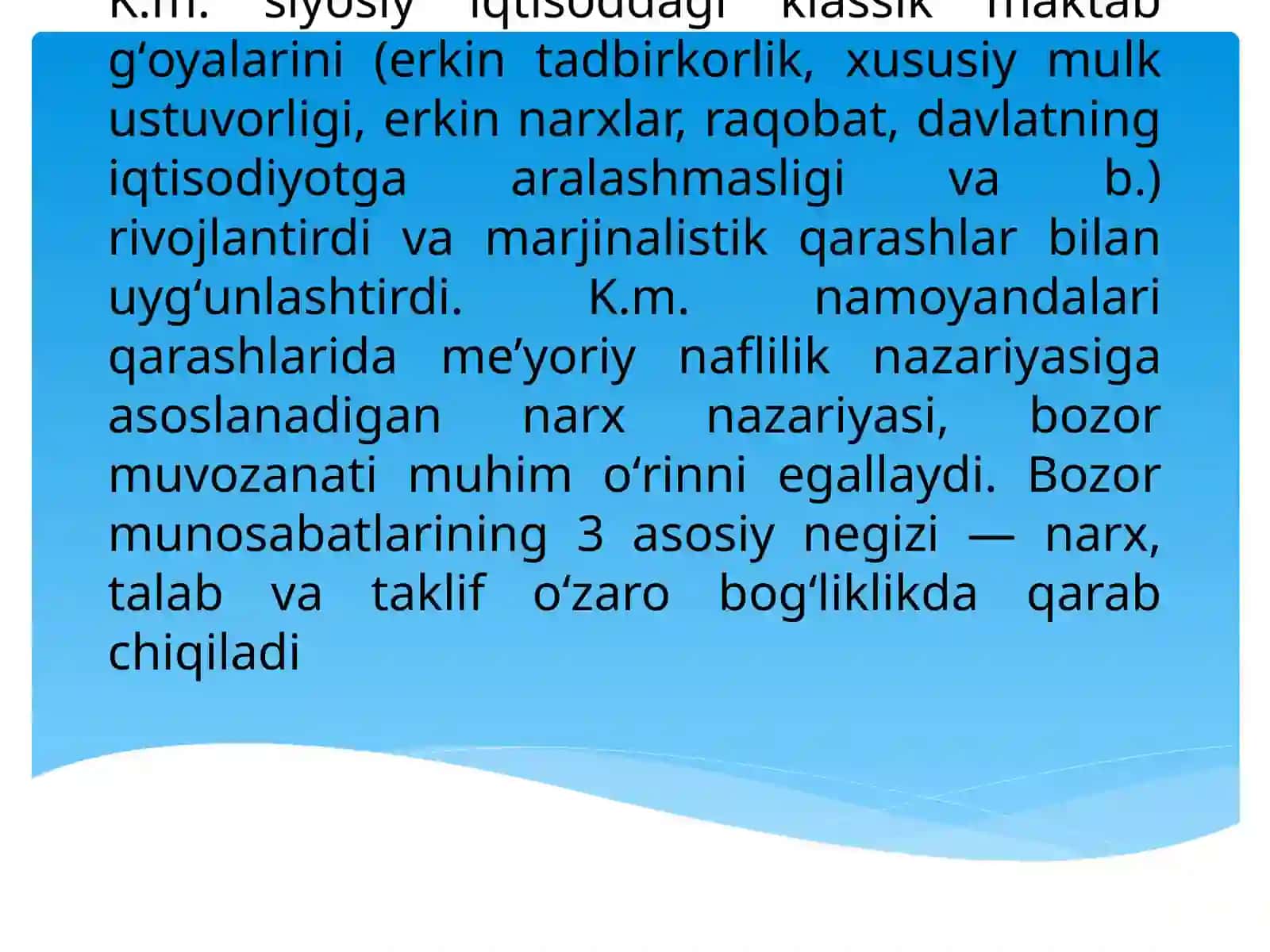 Kembridj maktabi A.Marshall ta’limoti F.L.FAXRIDDINOV 3