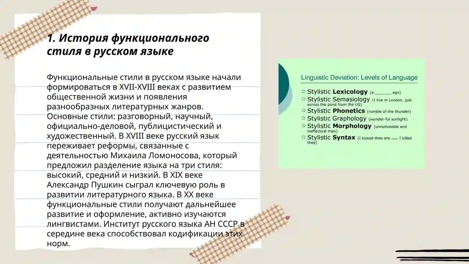 Функциональный стиль как стилистическая разновидность русского языка 3