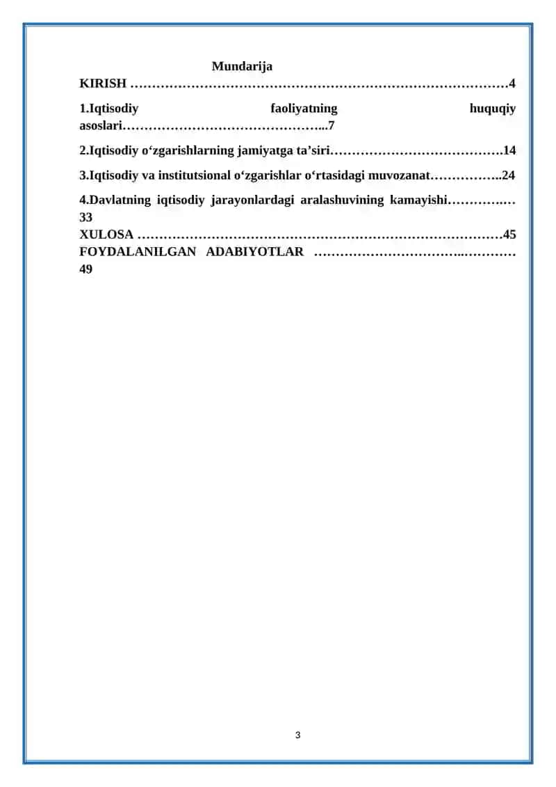 O‘tish iqtisodiyotidagi iqtisodiy va institutsional o‘zgarishlar 3
