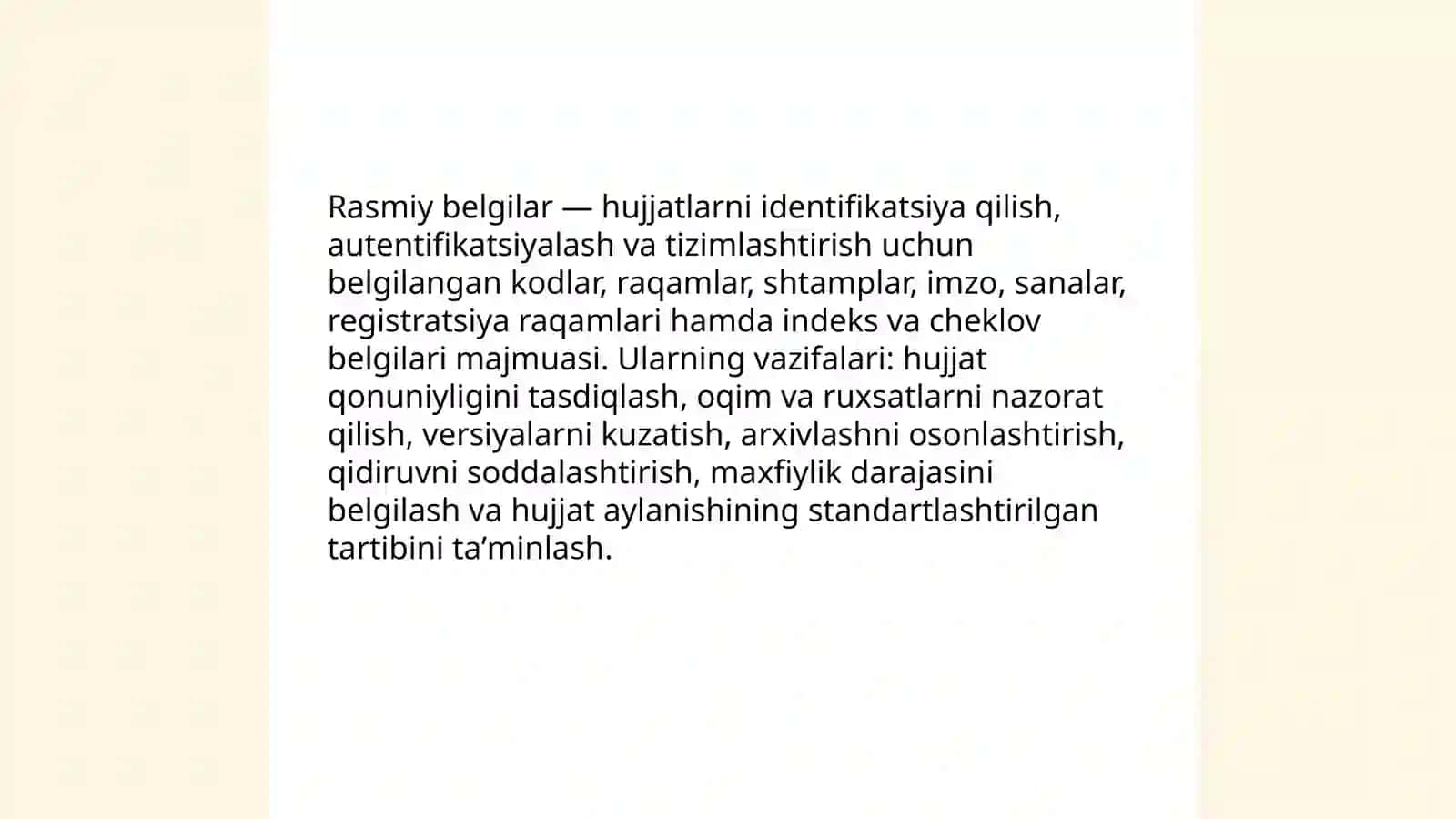 Rasmiy belgilarning taʼrifi va vazifalari 3