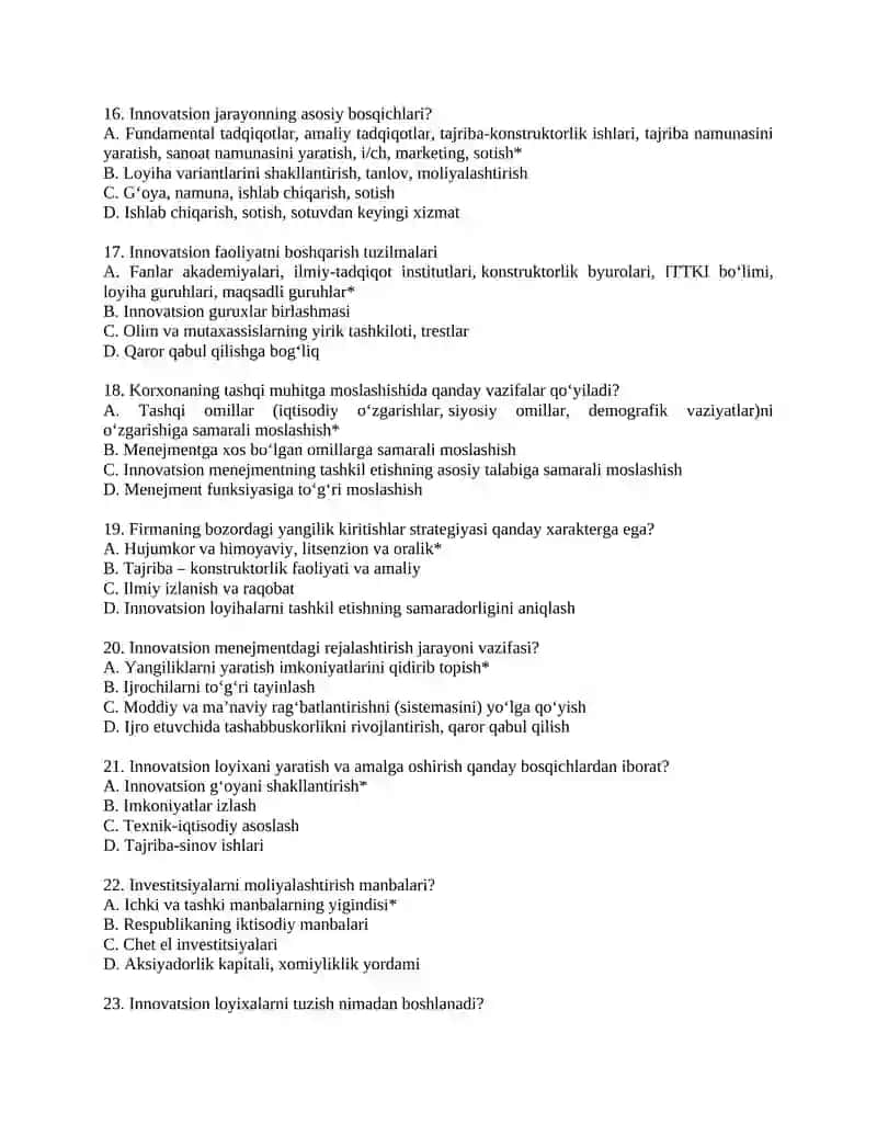 Innovatsion jarayonlarning bosqichi 3