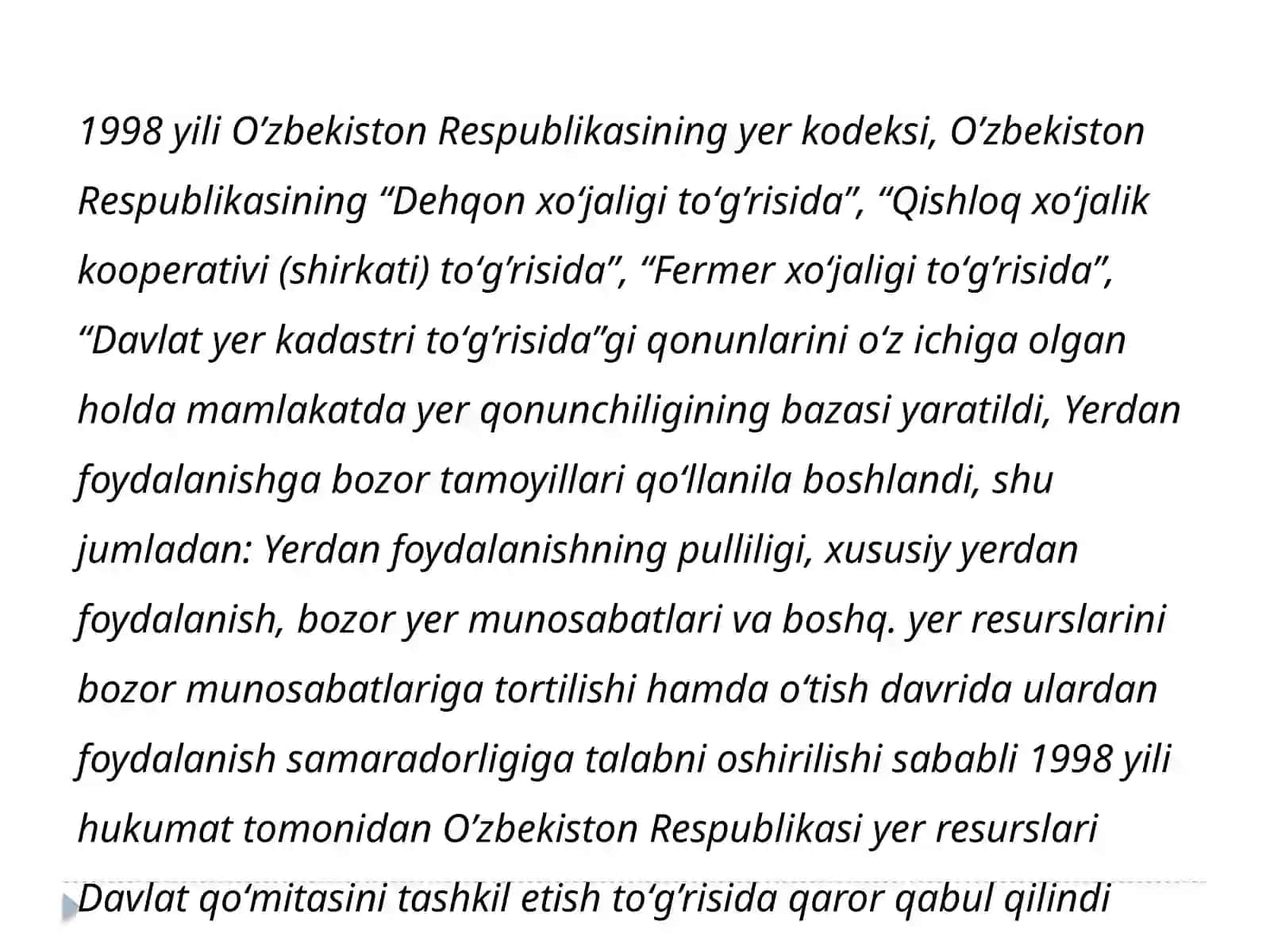 YER RESURSLАRINI BOSHQАRISHNING RIVOJLАNISH BOSQICHLАRI 3