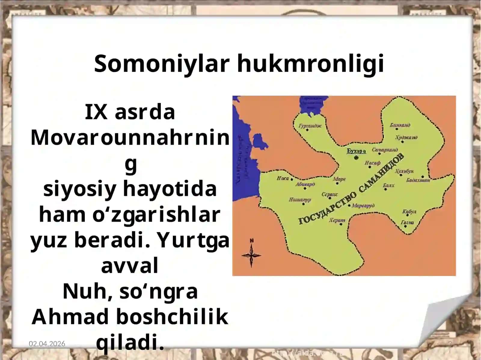 SomoniylarDAVLATI IX-X (Paydobo’lishidavlatboshqaruvivalavozimi) 3