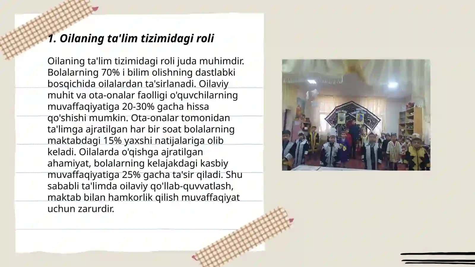 Oilaning ta'lim tizimidagi roli 3