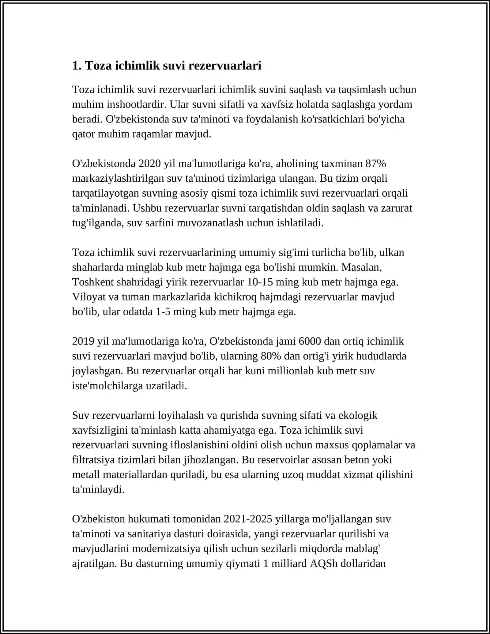TABIIY SAQLAGICHLAR (REZERVUARLAR) 3