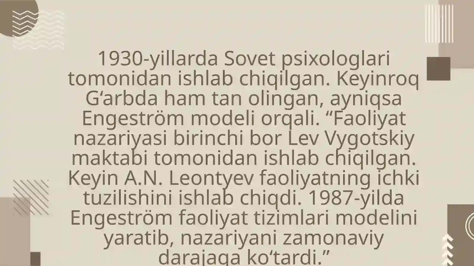 FAOLIYAT NAZARIYASI 3