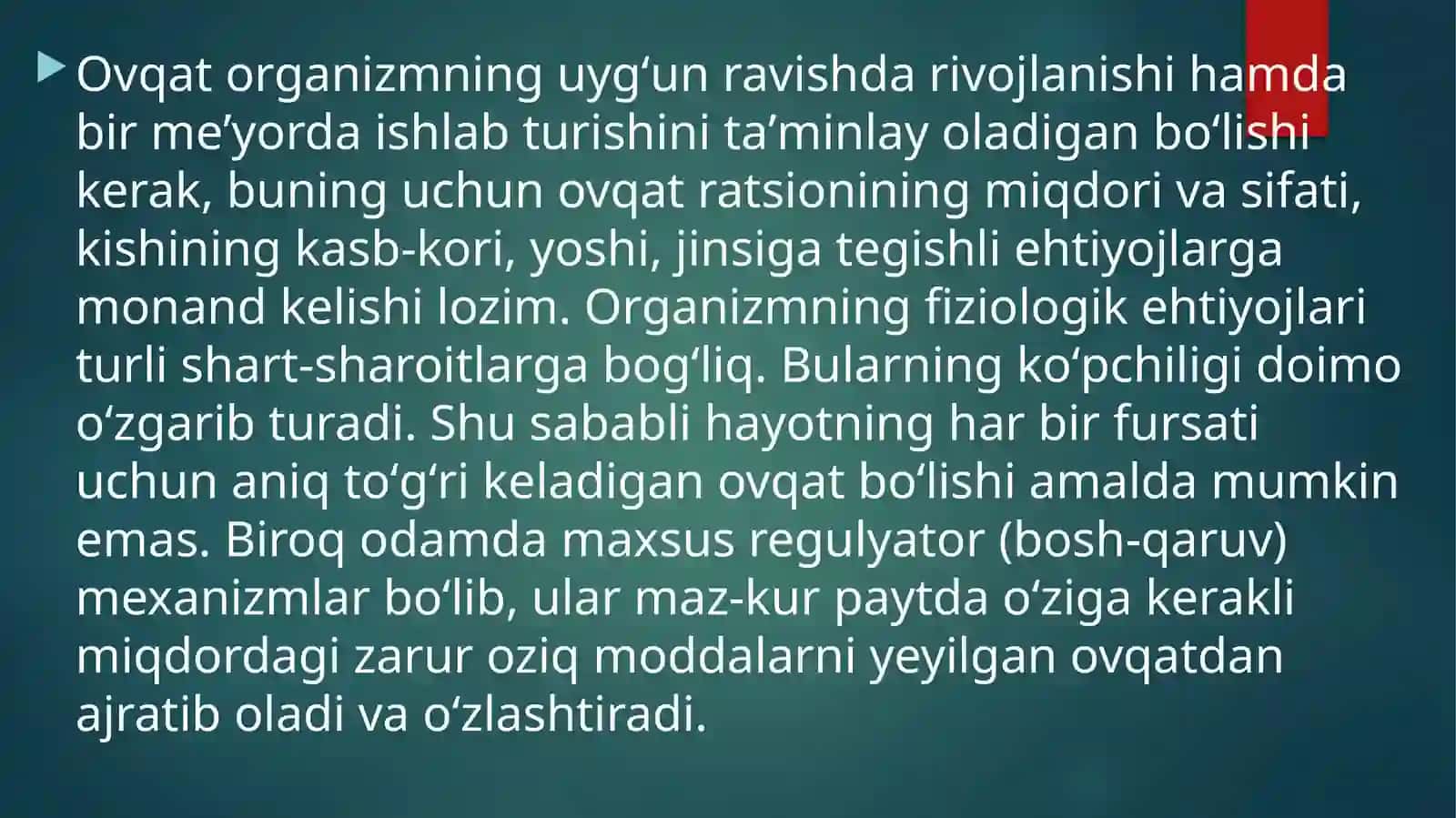 Ovqatlanish 3