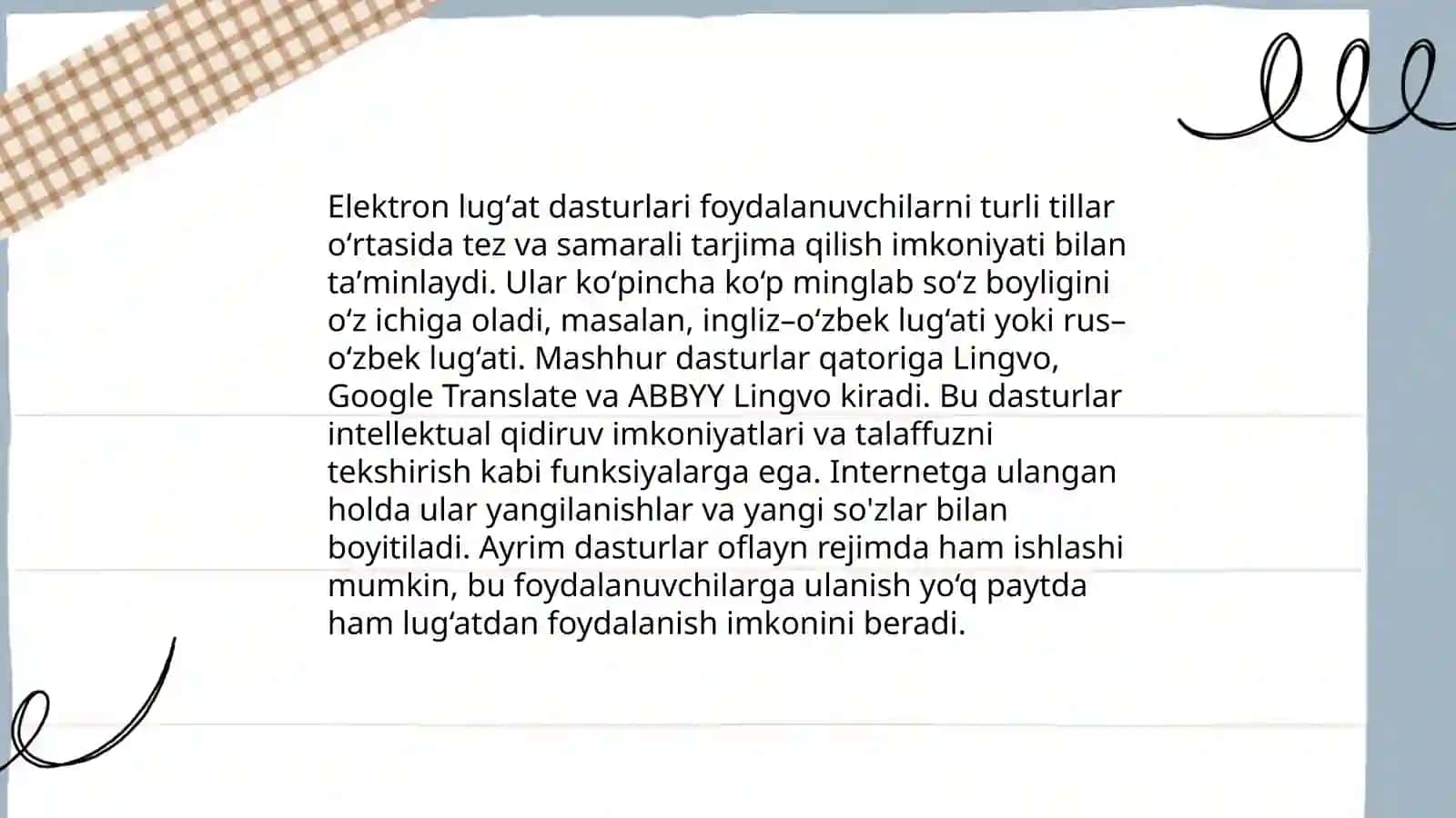 Elektron lugʻatlar yaratish 3